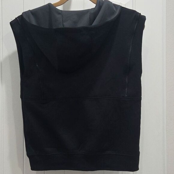 Zara Black Womans Utility Hooded Vest, Size 10 - Picture 6 of 6